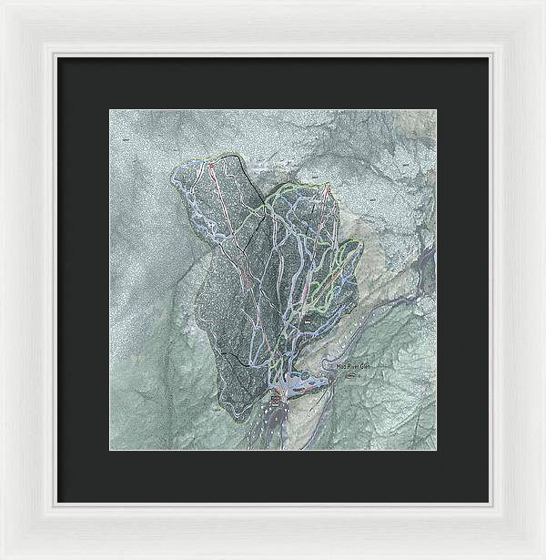 Mad River Glen Ski Trail Map - Framed Print - Powderaddicts