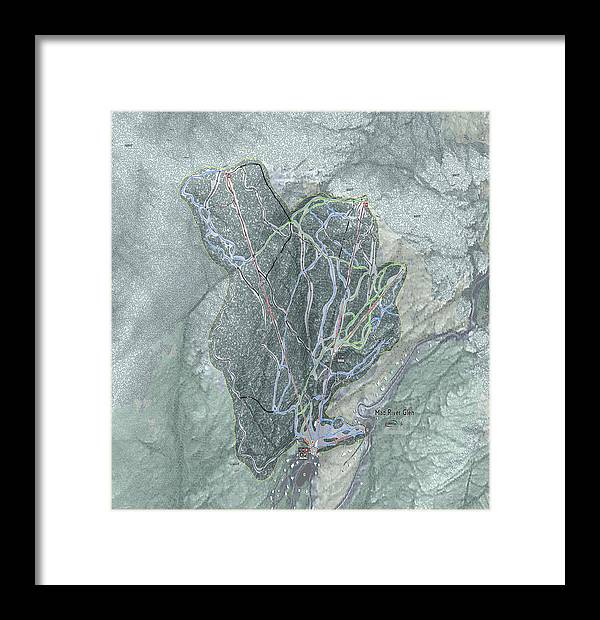 Mad River Glen Ski Trail Map - Framed Print - Powderaddicts