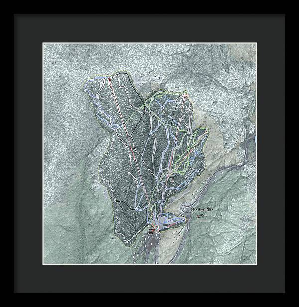 Mad River Glen Ski Trail Map - Framed Print - Powderaddicts