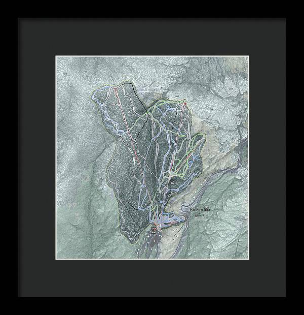 Mad River Glen Ski Trail Map - Framed Print - Powderaddicts
