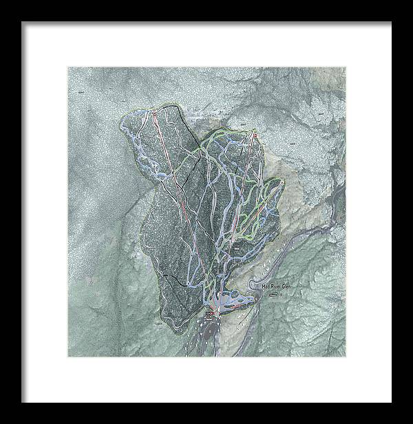 Mad River Glen Ski Trail Map - Framed Print - Powderaddicts