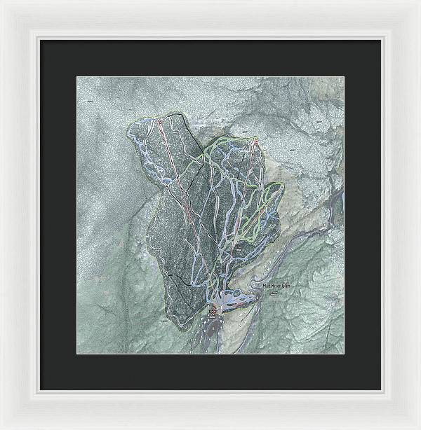 Mad River Glen Ski Trail Map - Framed Print - Powderaddicts