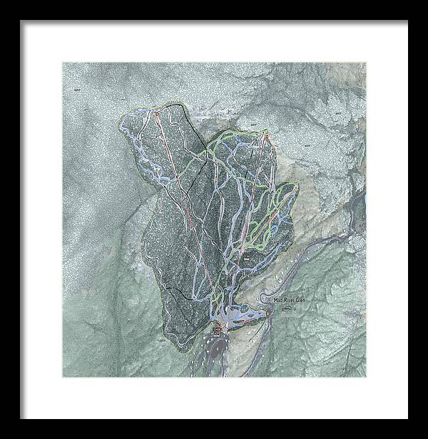 Mad River Glen Ski Trail Map - Framed Print - Powderaddicts