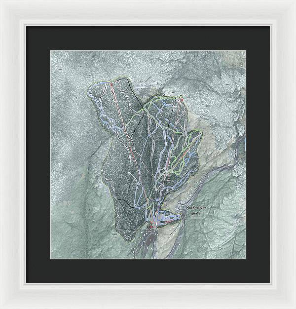 Mad River Glen Ski Trail Map - Framed Print - Powderaddicts