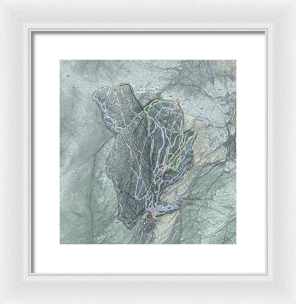 Mad River Glen Ski Trail Map - Framed Print - Powderaddicts