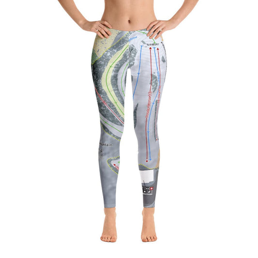 Mad River Mountain, Ohio Ski Trail Map Women's Base Layer Bottom - Powderaddicts