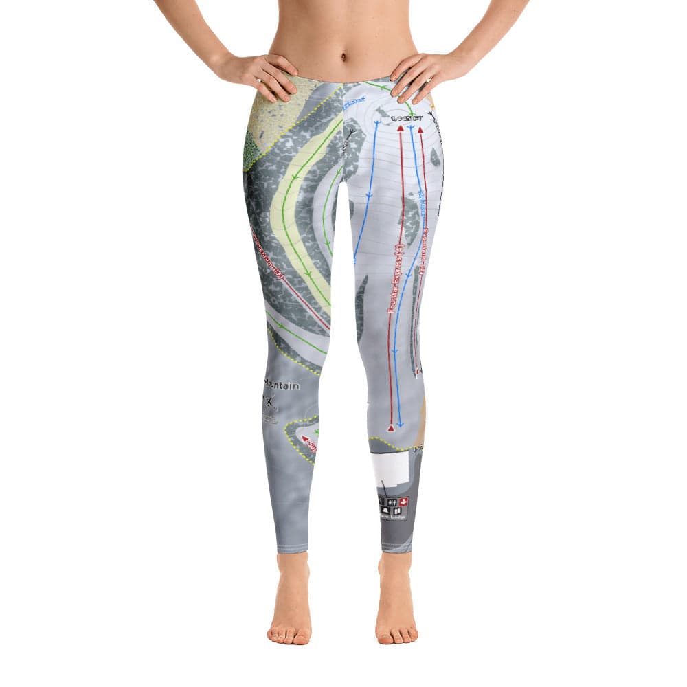 Mad River Mountain, Ohio Ski Trail Map Women's Base Layer Bottom - Powderaddicts