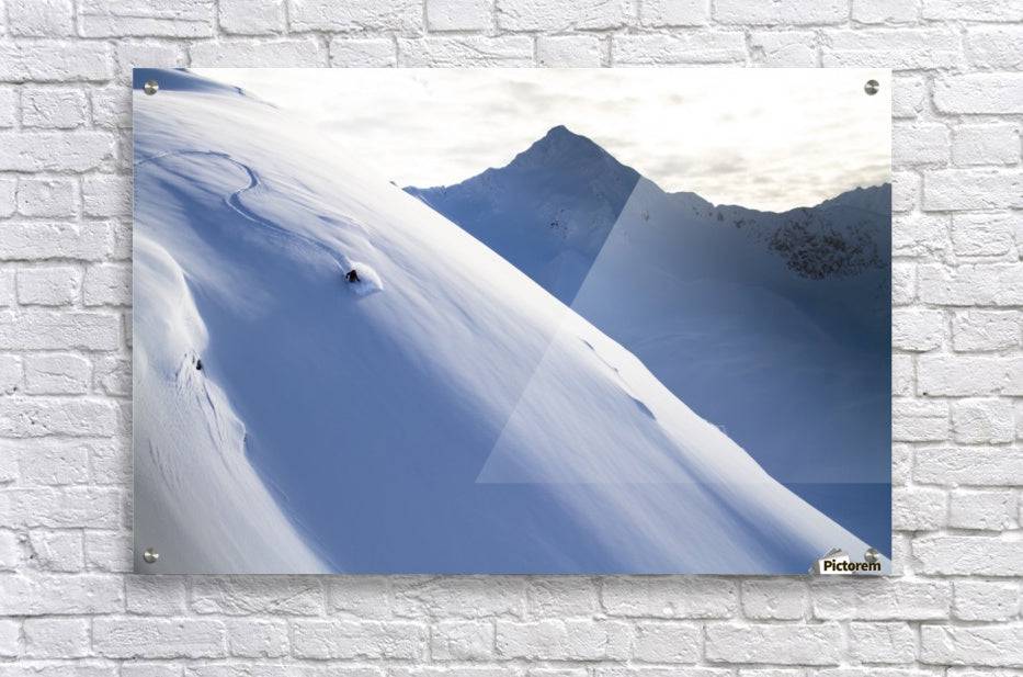 Man Backcountry Skiing In Powder Snow At Wolverine Bowl - Powderaddicts