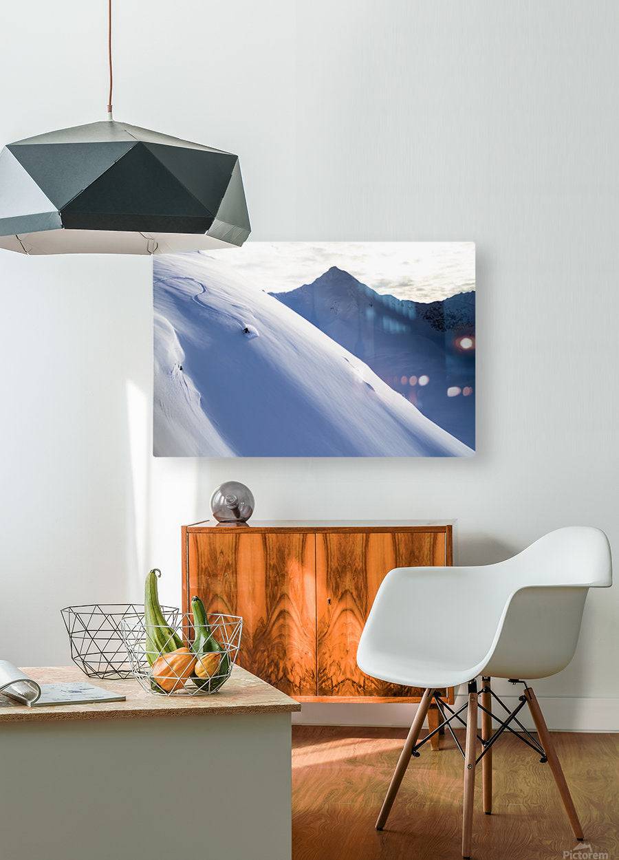 Man Backcountry Skiing In Powder Snow At Wolverine Bowl - Powderaddicts