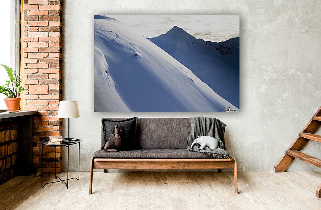 Man Backcountry Skiing In Powder Snow At Wolverine Bowl - Powderaddicts