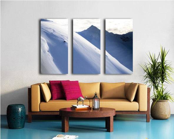 Man Backcountry Skiing In Powder Snow At Wolverine Bowl - Powderaddicts