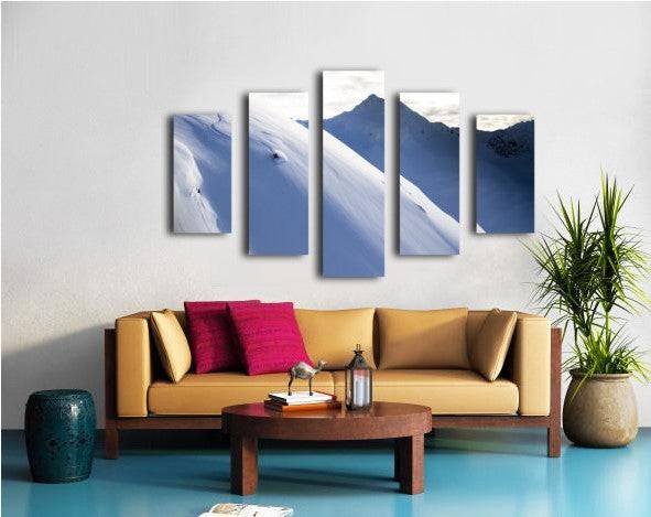 Man Backcountry Skiing In Powder Snow At Wolverine Bowl - Powderaddicts