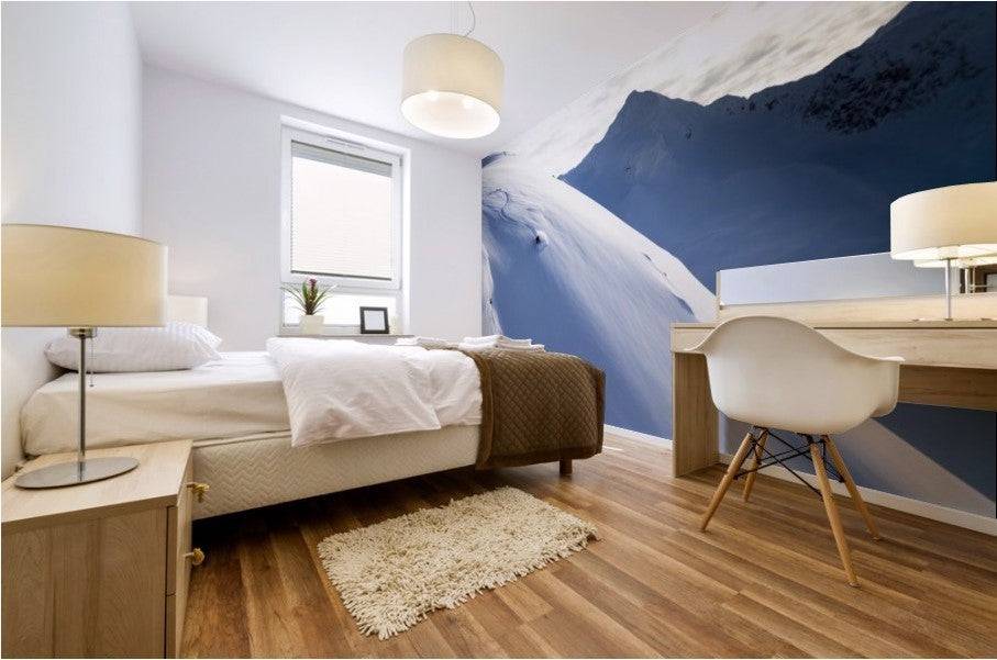 Man Backcountry Skiing In Powder Snow At Wolverine Bowl - Powderaddicts