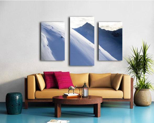 Man Backcountry Skiing In Powder Snow At Wolverine Bowl - Powderaddicts