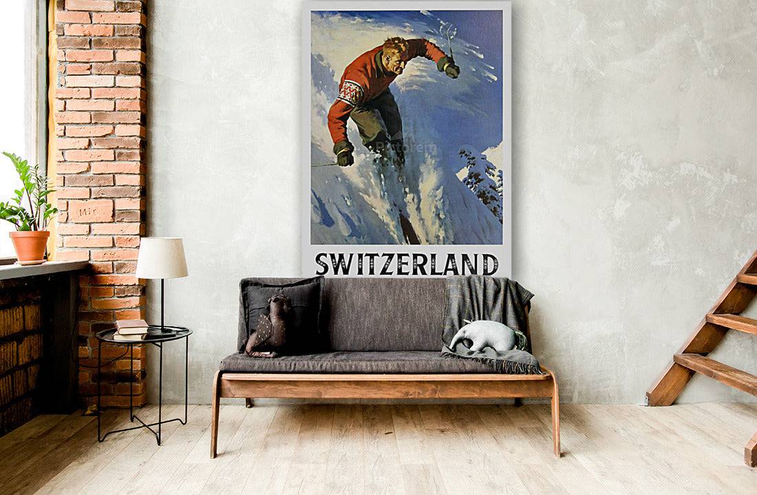 Man Skiing in Switzerland - Powderaddicts