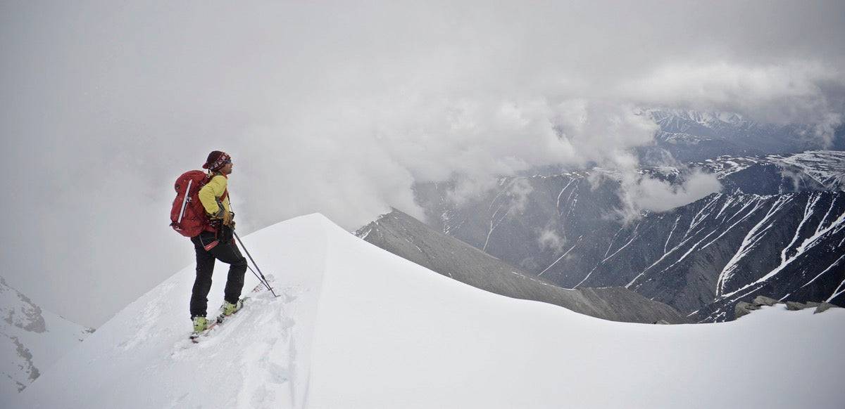 Man Skiing The North Ridge - Powderaddicts