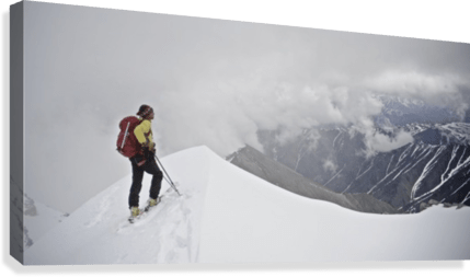 Man Skiing The North Ridge - Powderaddicts