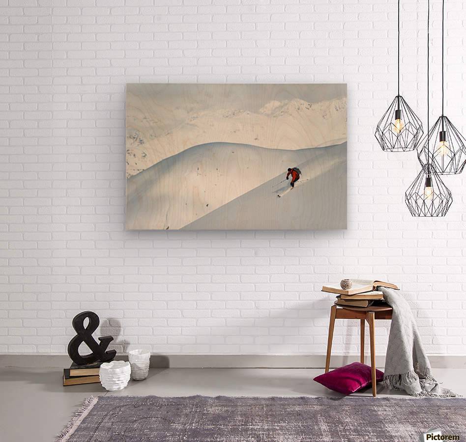 Man skiing the west face of Peak - Powderaddicts