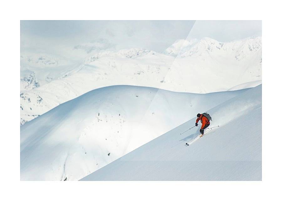 Man skiing the west face of Peak - Powderaddicts