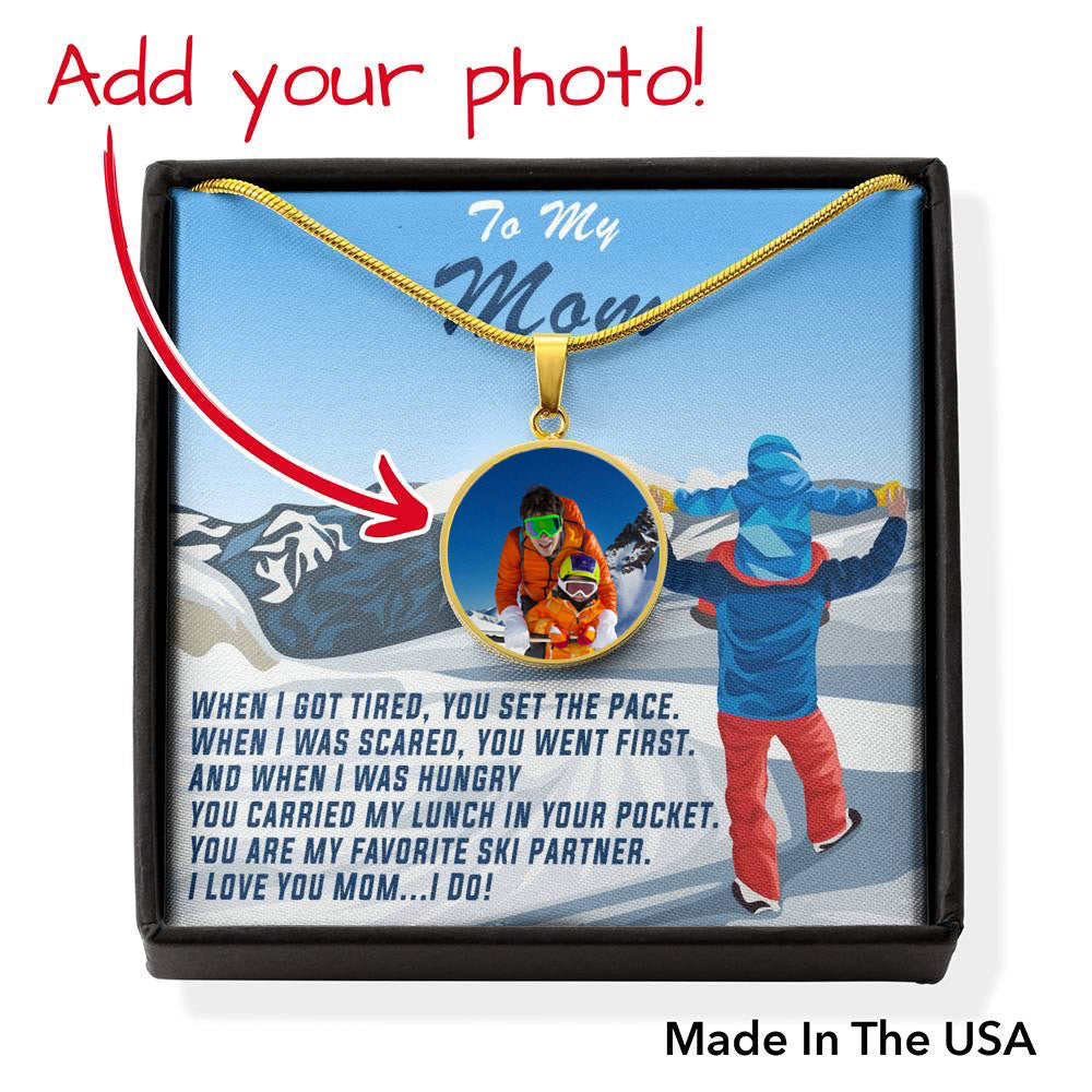PERSONALIZED Photo Pendant For Mother's Day: When I Got Tired, You Set The Pace - Powderaddicts
