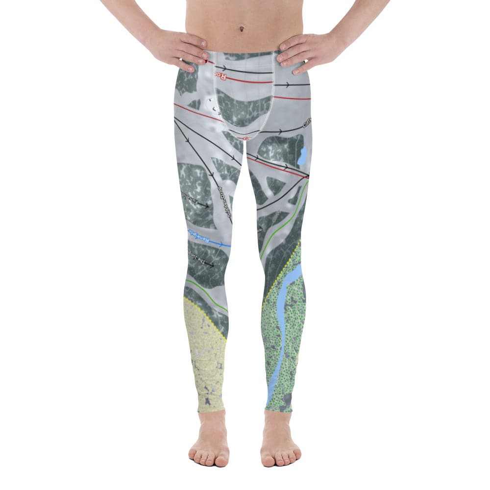 Marquette Mountain, Michigan Ski Trail Map Men's Base Layer Bottom