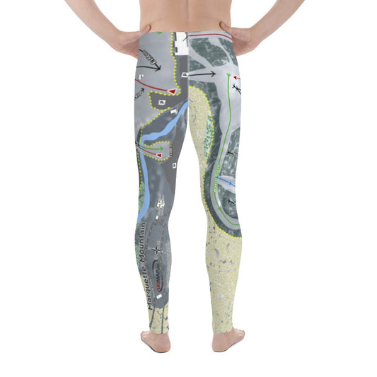 Marquette Mountain, Michigan Ski Trail Map Men's Base Layer Bottom - Powderaddicts