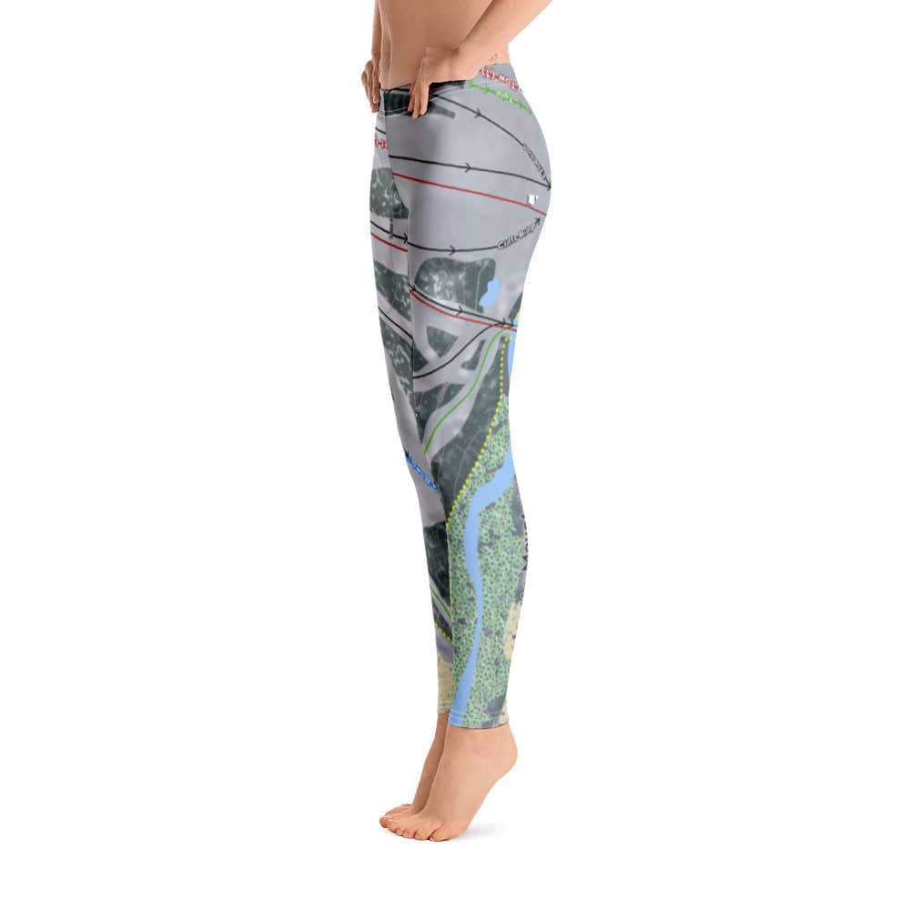 Marquette Mountain, Michigan Ski Trail Map Women's Base Layer Bottom - Powderaddicts