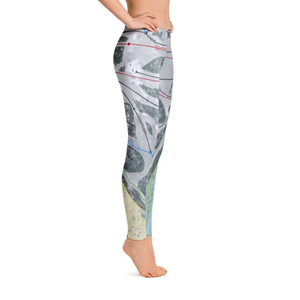 Marquette Mountain, Michigan Ski Trail Map Women's Base Layer Bottom - Powderaddicts