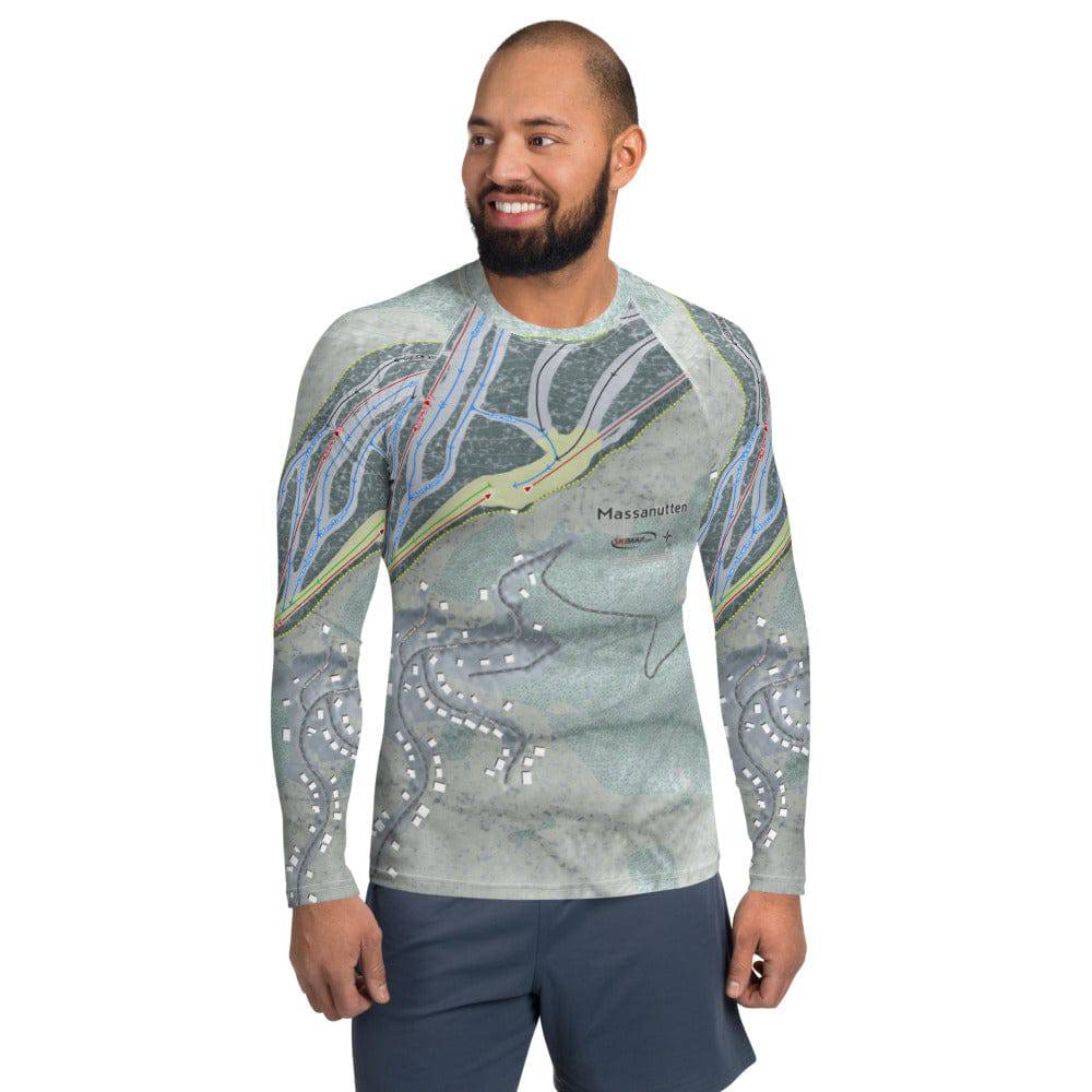 Massanutten, Virginia Ski Trail Map Men's Base Layer Top