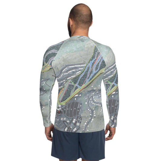 Massanutten, Virginia Ski Trail Map Men's Base Layer Top - Powderaddicts
