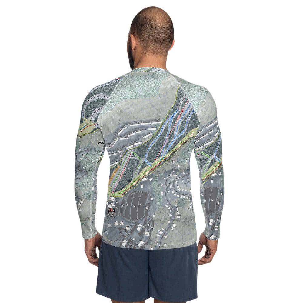 Massanutten, Virginia Ski Trail Map Men's Base Layer Top - Powderaddicts