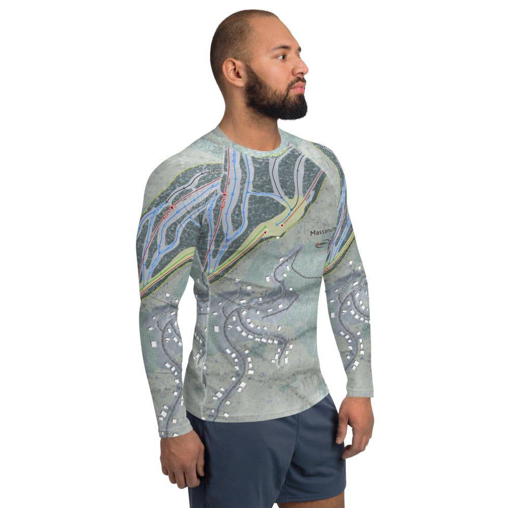 Massanutten, Virginia Ski Trail Map Men's Base Layer Top - Powderaddicts