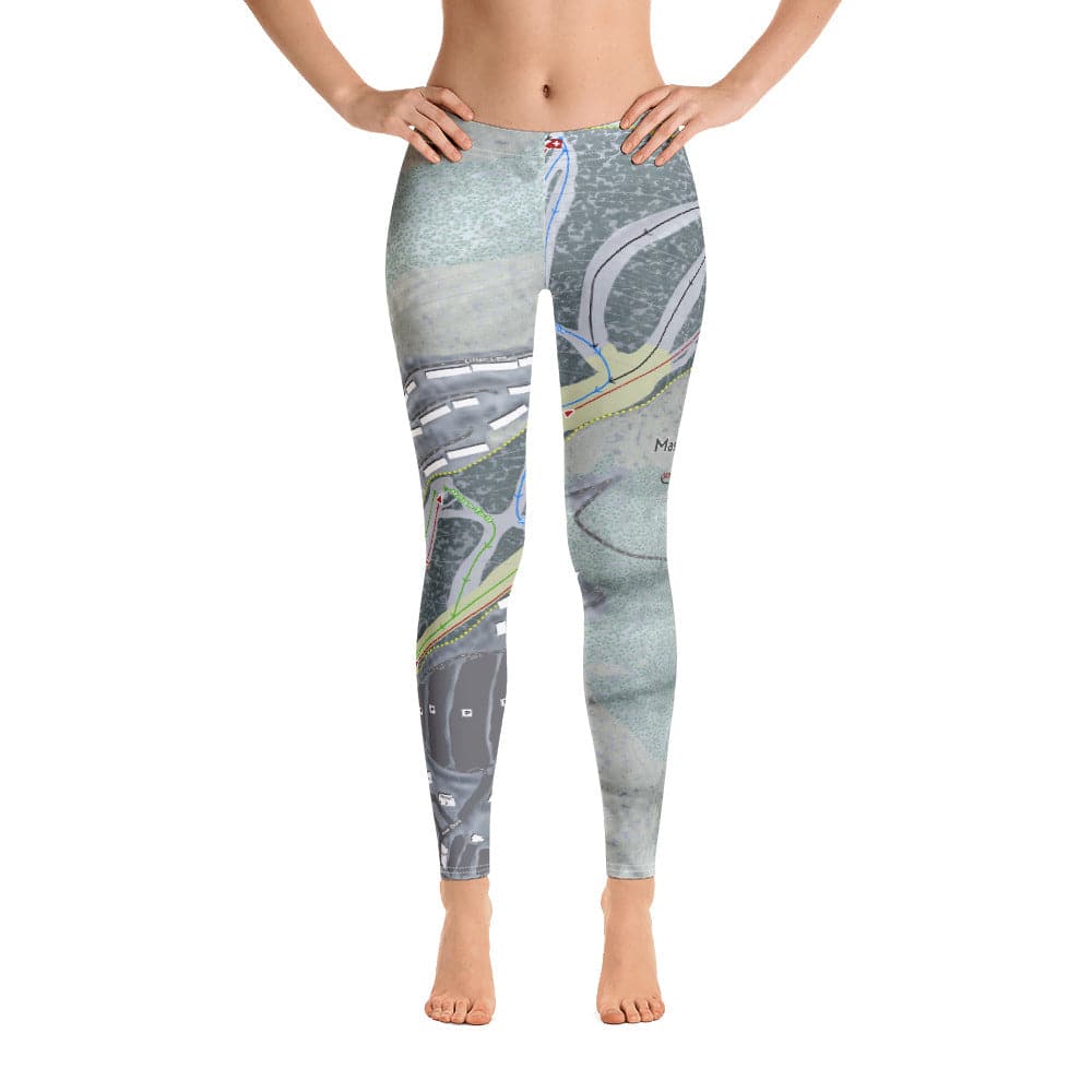 Massanutten, Virginia Ski Trail Map Women's Base Layer Bottom - Powderaddicts
