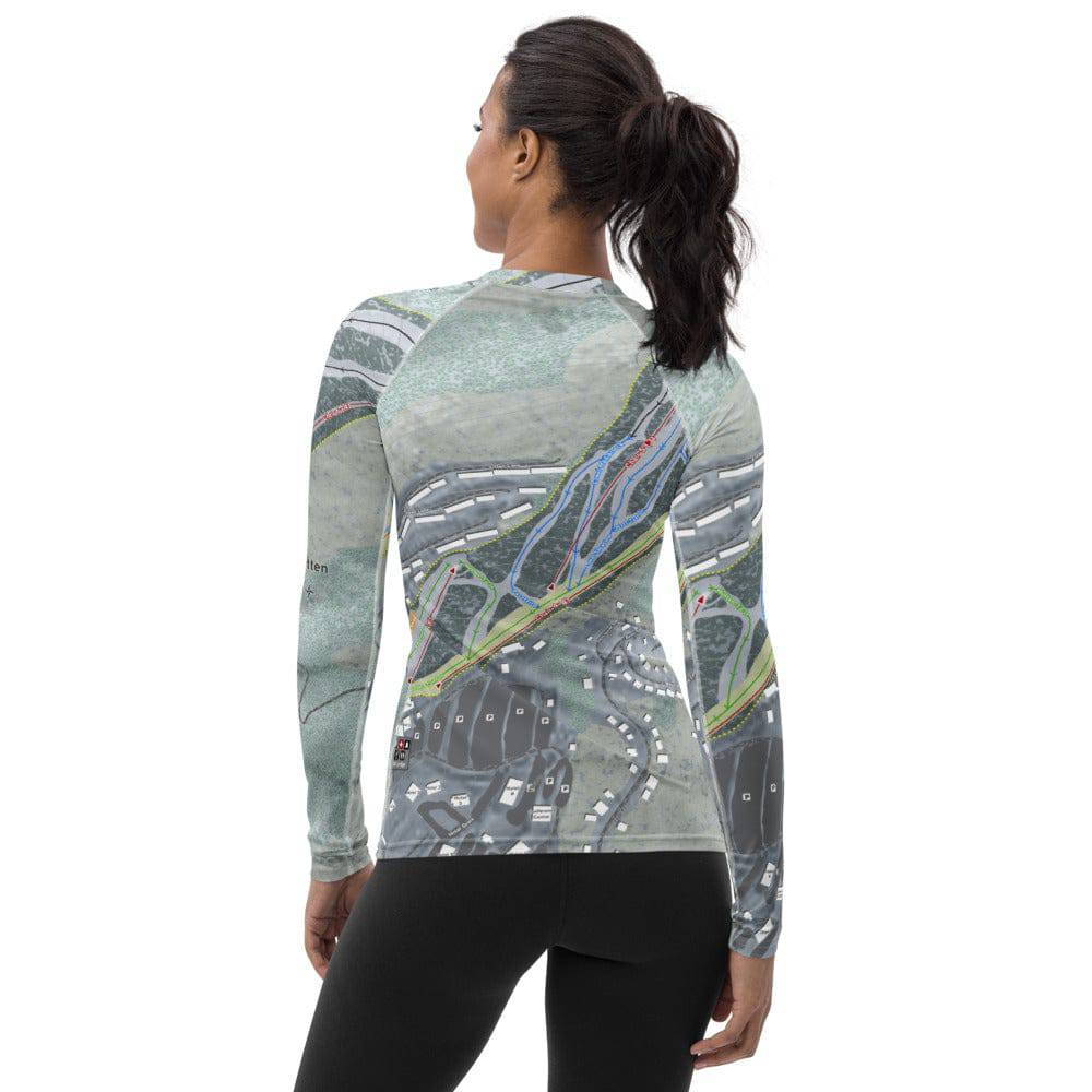 Massanutten, Virginia Ski Trail Map Women's Base Layer Top - Powderaddicts