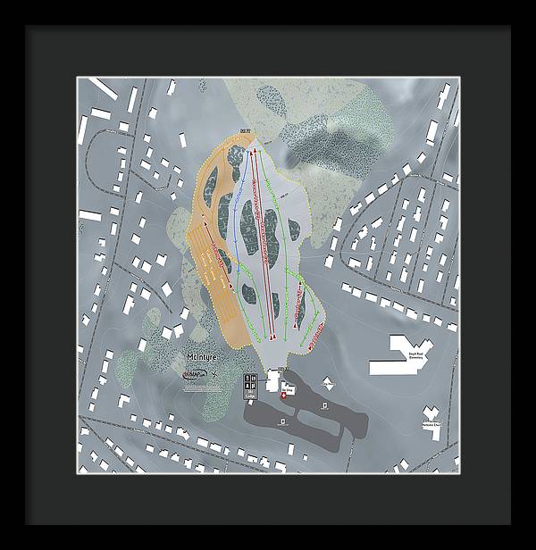 McIntyre Ski Trail Map - Framed Print - Powderaddicts
