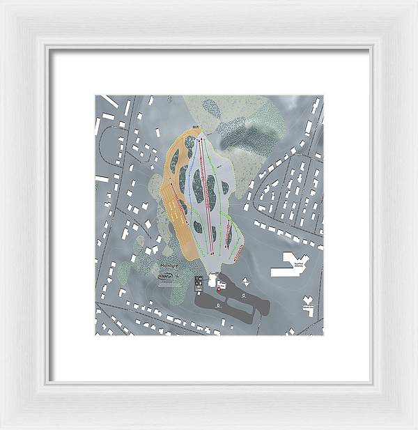 McIntyre Ski Trail Map - Framed Print - Powderaddicts