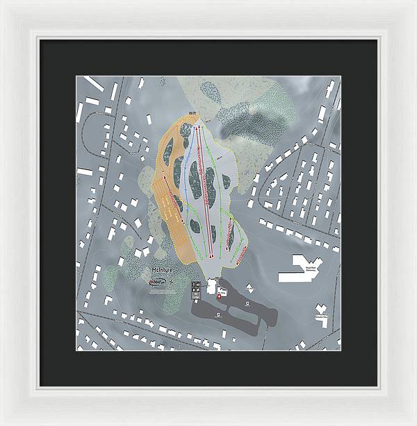McIntyre Ski Trail Map - Framed Print - Powderaddicts