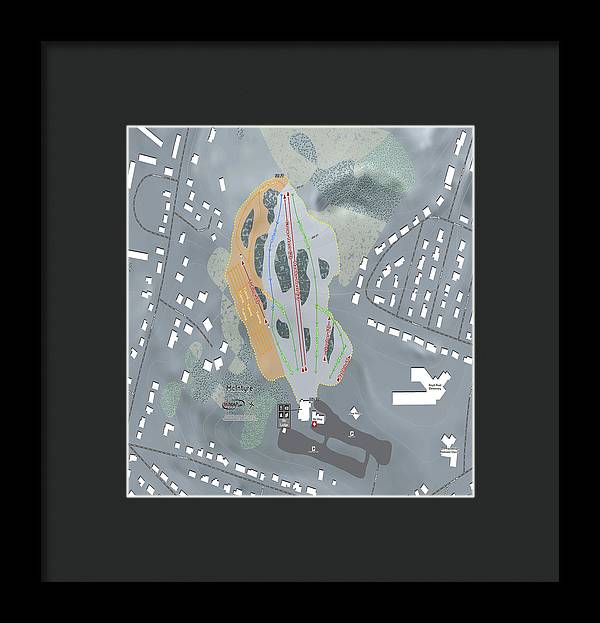 McIntyre Ski Trail Map - Framed Print - Powderaddicts