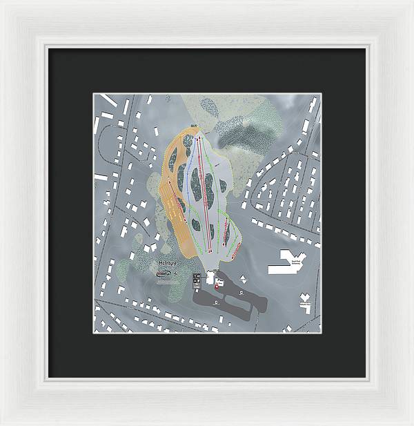McIntyre Ski Trail Map - Framed Print - Powderaddicts