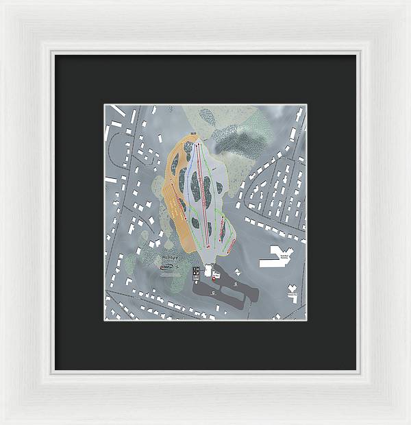 McIntyre Ski Trail Map - Framed Print - Powderaddicts