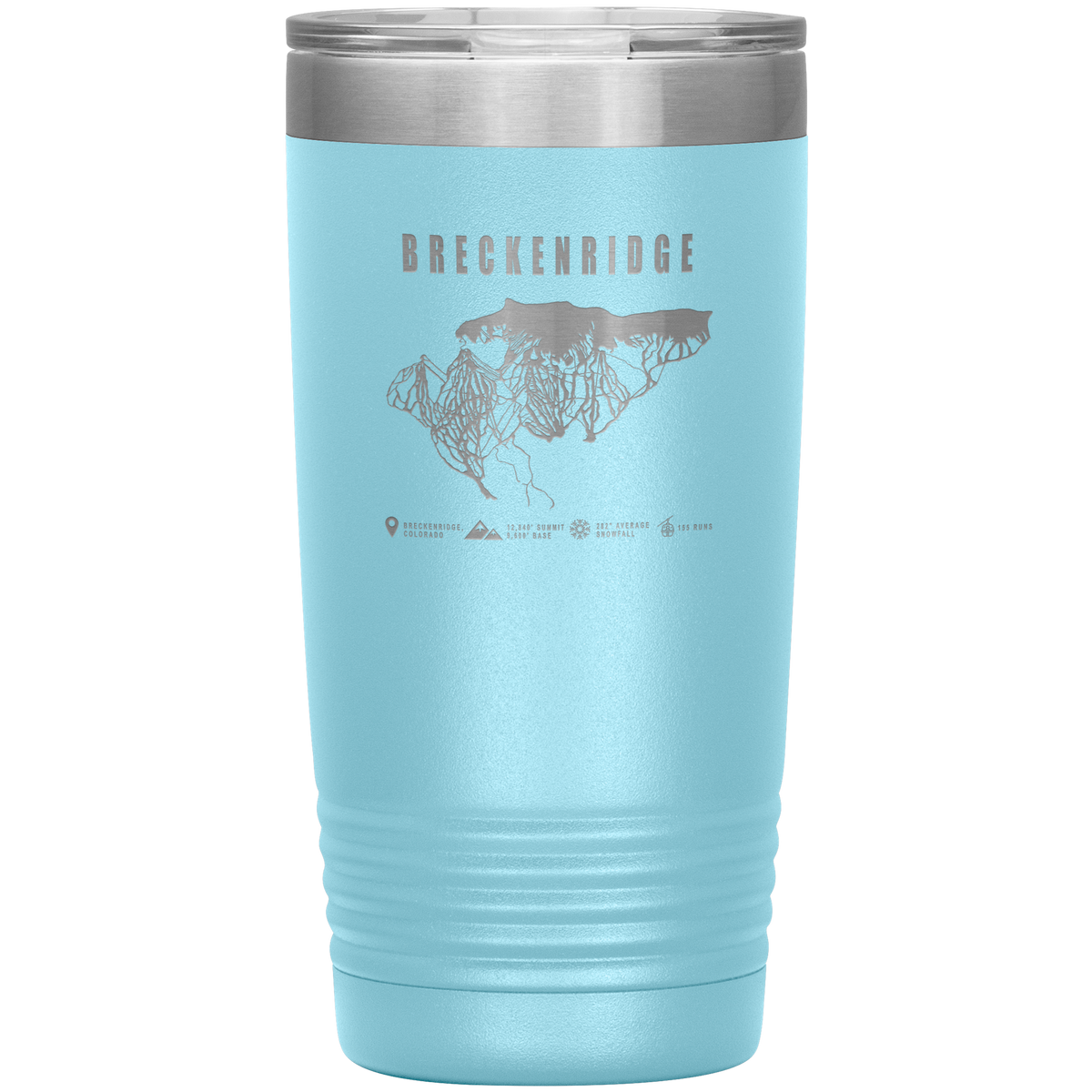 Breckenridge Colorado Ski Trail Map 20oz Tumbler - Powderaddicts