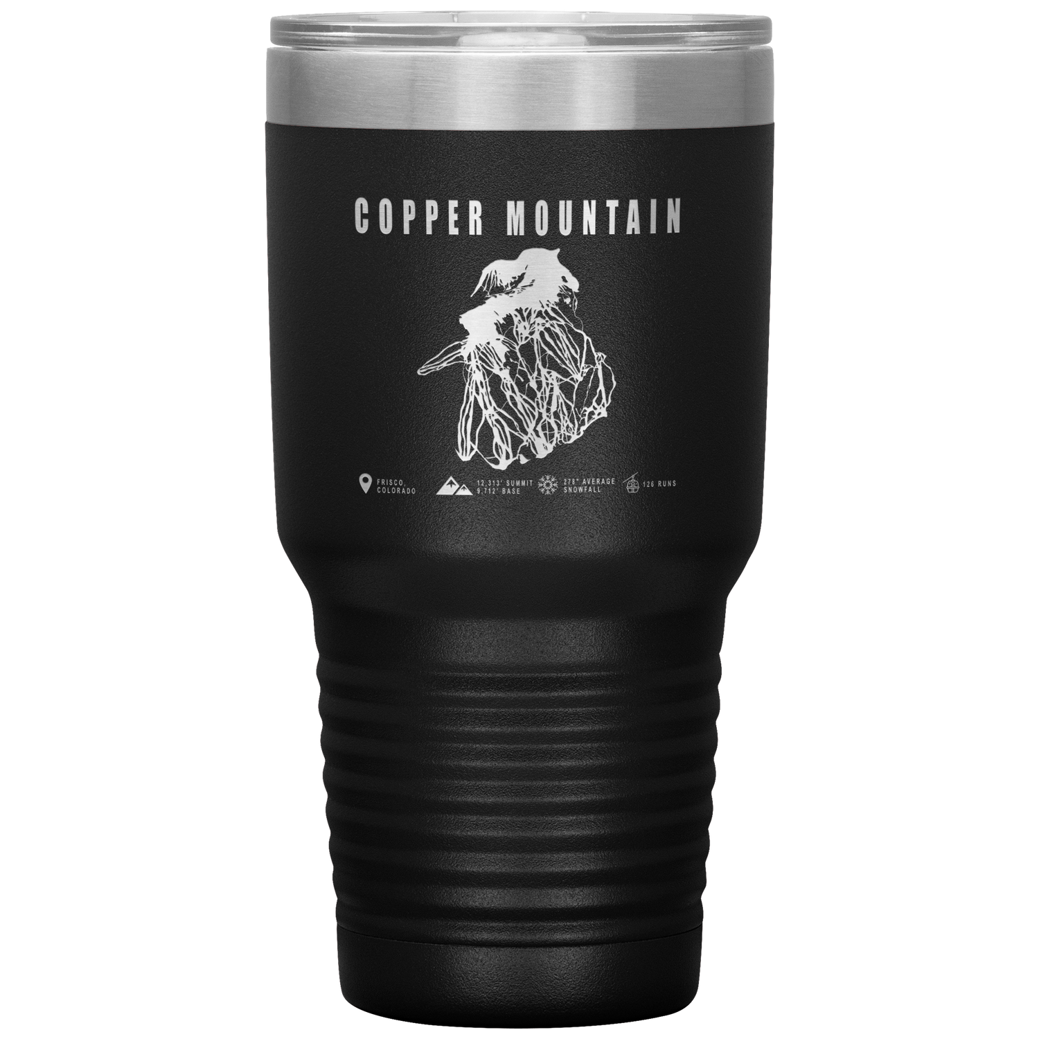 Copper Mountain Colorado Ski Trail Map 30oz Tumbler