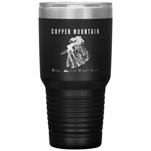 Copper Mountain Colorado Ski Trail Map 30oz Tumbler - Powderaddicts