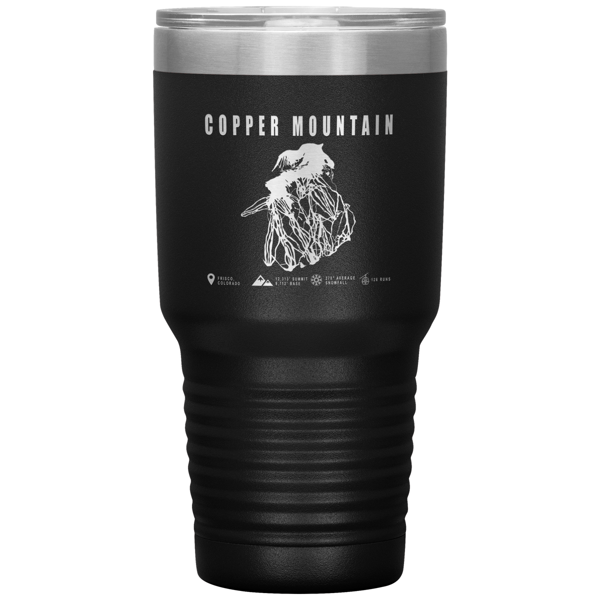 Copper Mountain Colorado Ski Trail Map 30oz Tumbler - Powderaddicts