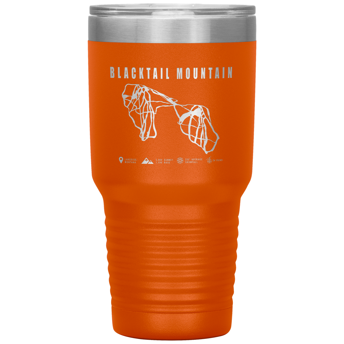 Blacktail Mountain Montana Ski Trail Map 30oz Tumbler - Powderaddicts