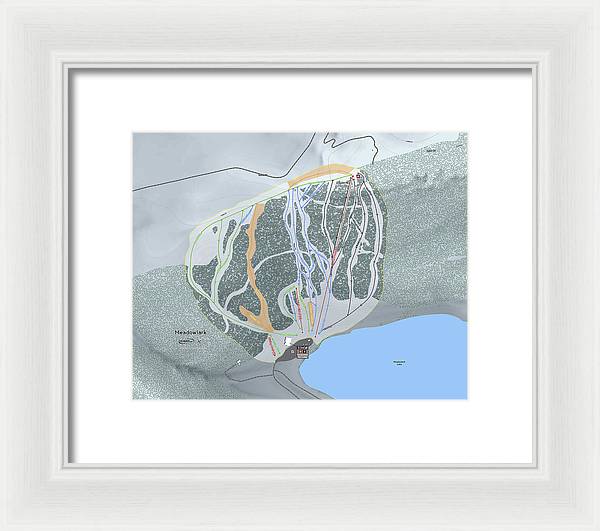 Meadowlark Ski Trail Map - Framed Print - Powderaddicts
