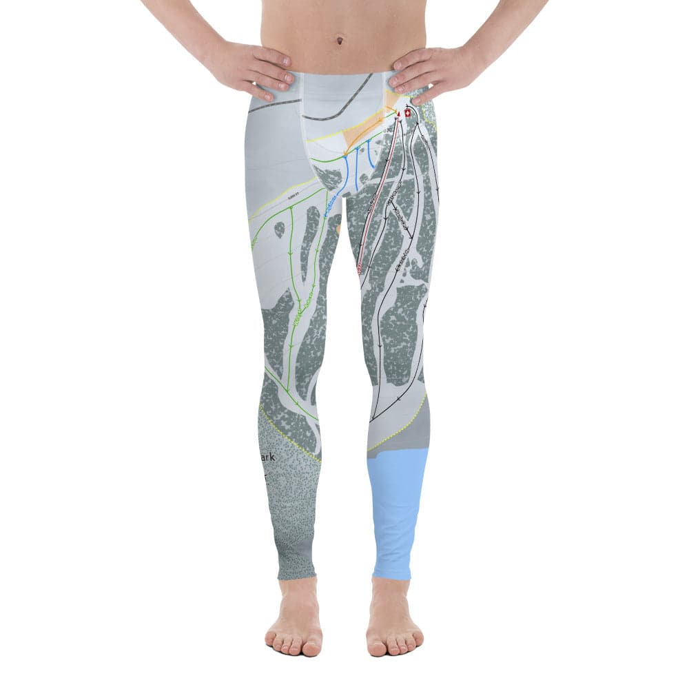 Meadowlark, Wyoming Ski Trail Map Men's Base Layer Bottom - Powderaddicts