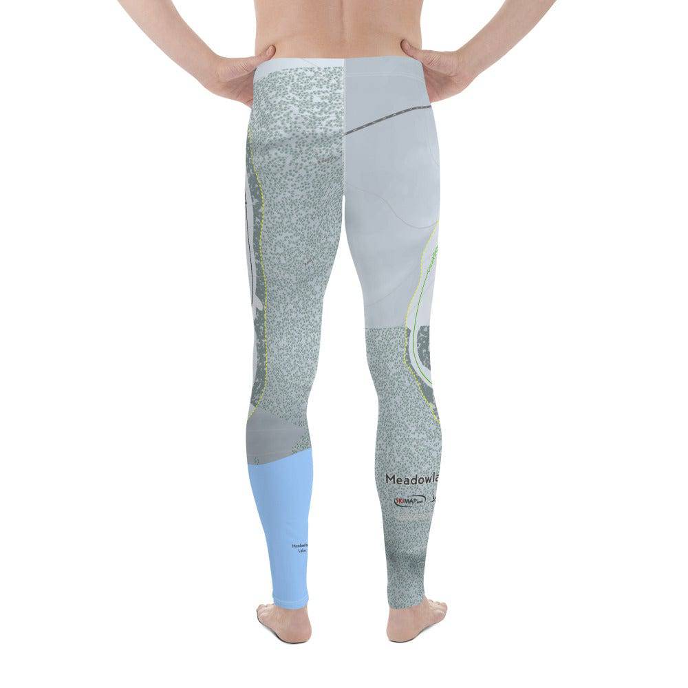 Meadowlark, Wyoming Ski Trail Map Men's Base Layer Bottom - Powderaddicts