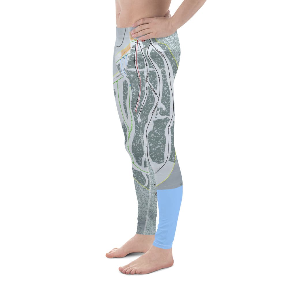 Meadowlark, Wyoming Ski Trail Map Men's Base Layer Bottom - Powderaddicts