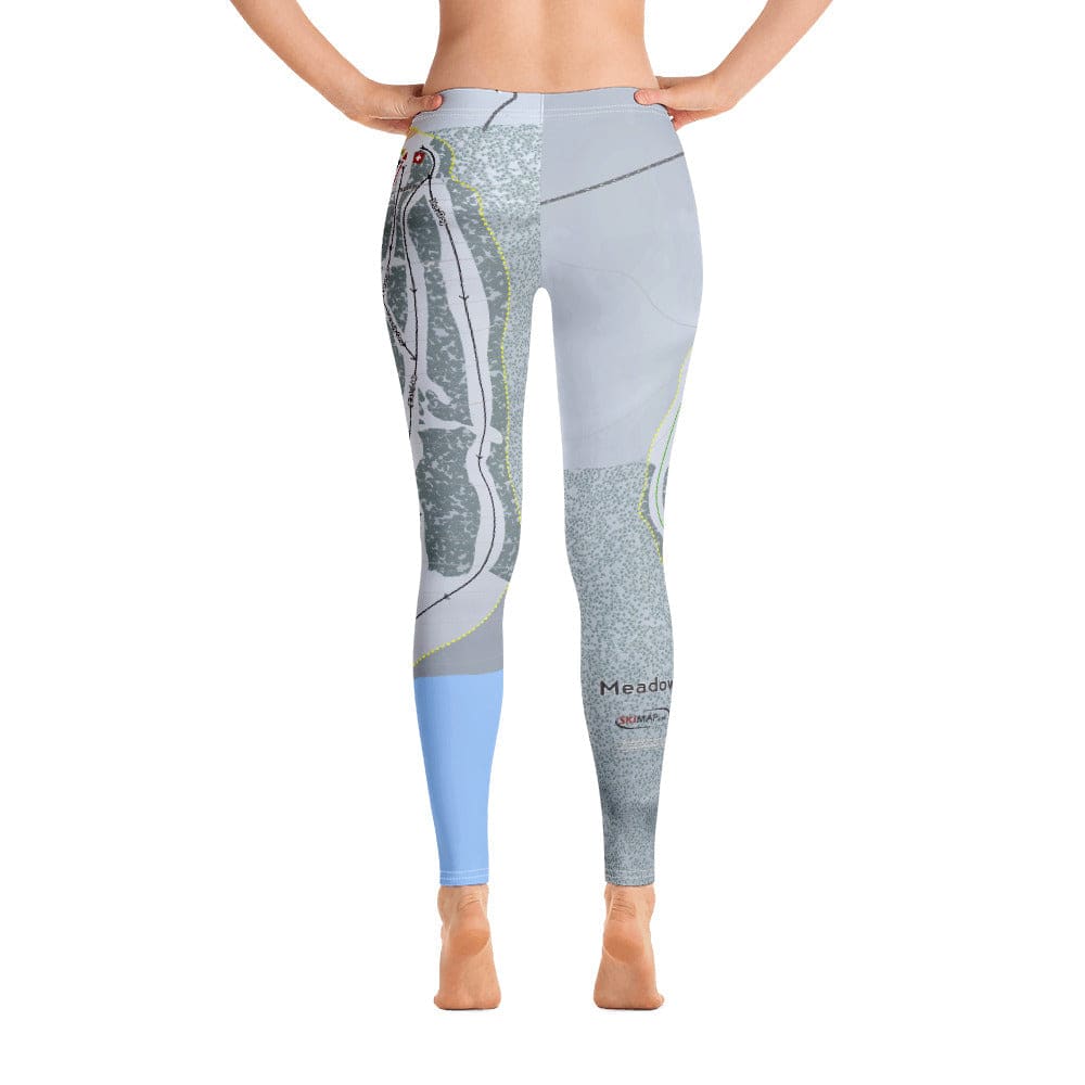 Meadowlark, Wyoming Ski Trail Map Women's Base Layer Bottom - Powderaddicts